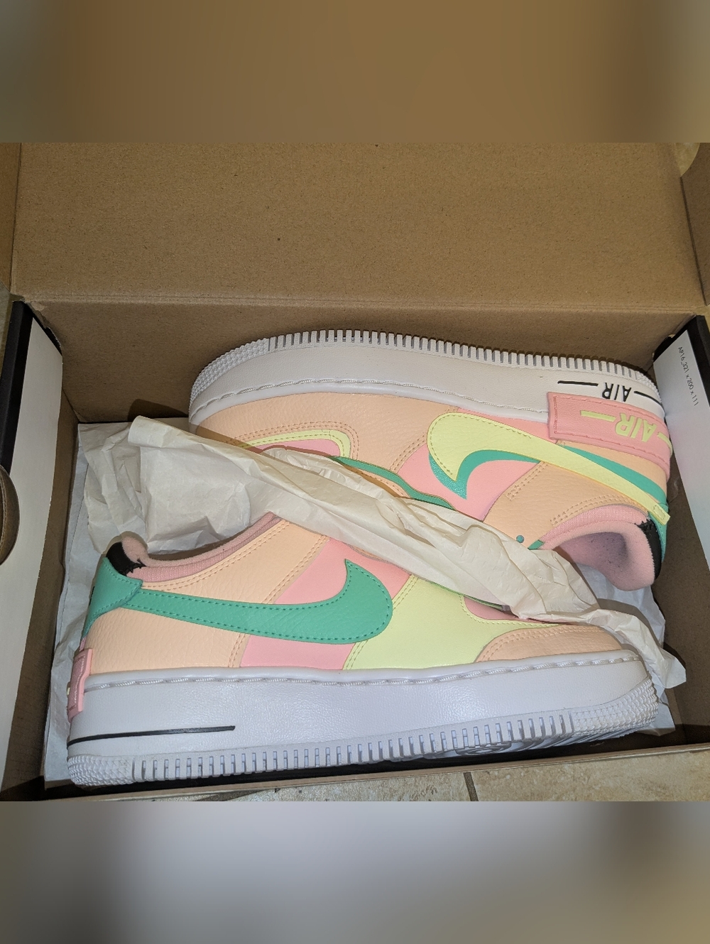 Nike Air Force 1 Low Pink Colorful Sneakers Sz 6